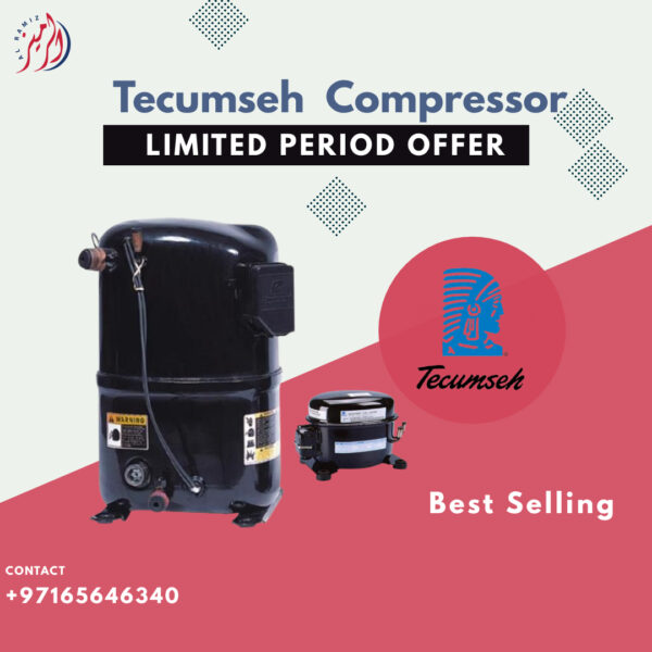 A Tecumseh compressor, used for cooling and refrigeration in various industries and applications